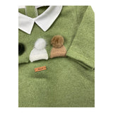 NINNAOH tutina tinta unita con colletto Verde per Neonato I24262T VERDE NINNAOH 