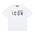 Dsquared2 T-Shirt Girocollo tinta unita con Stampa Bianco per Neonato DQ2968X BIANCO DSQUARED2 