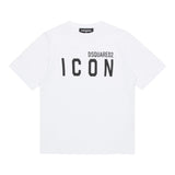 Dsquared2 T-Shirt Girocollo tinta unita con Stampa Bianco per Neonato DQ2968X BIANCO DSQUARED2 