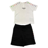 Cesare Paciotti 2 Piece Set T-Shirt-Bermuda Two-Tone White/Black For Newborn