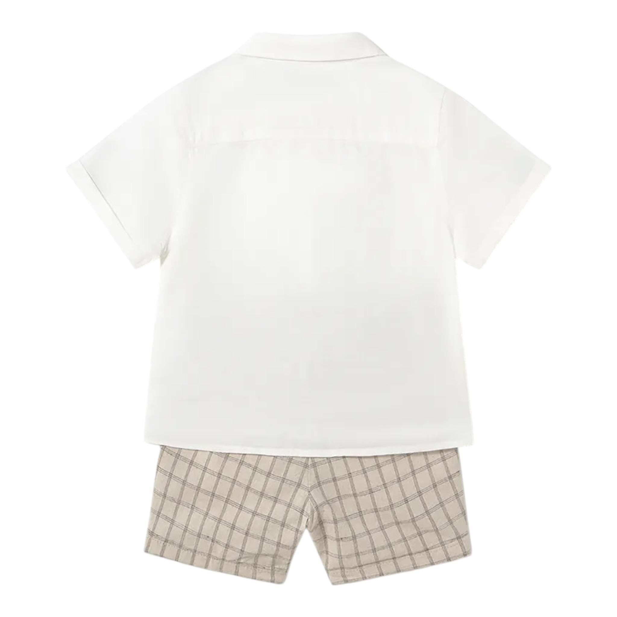 Mayoral Completo 2 Pezzi Camicia-Bermuda per Bambino 1251J BIANCO MAYORAL 