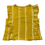 Play Up Solid Color Shirt With Green Ruffles For Baby Girl