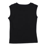 Aniye By Girl Solid Color Crew Neck Tank Top With Black Logo For Girls