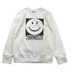 MOSCHINO felpa girocollo tinta unita con stampa Bianco per Bambino HSF08V BIANCO MOSCHINO 