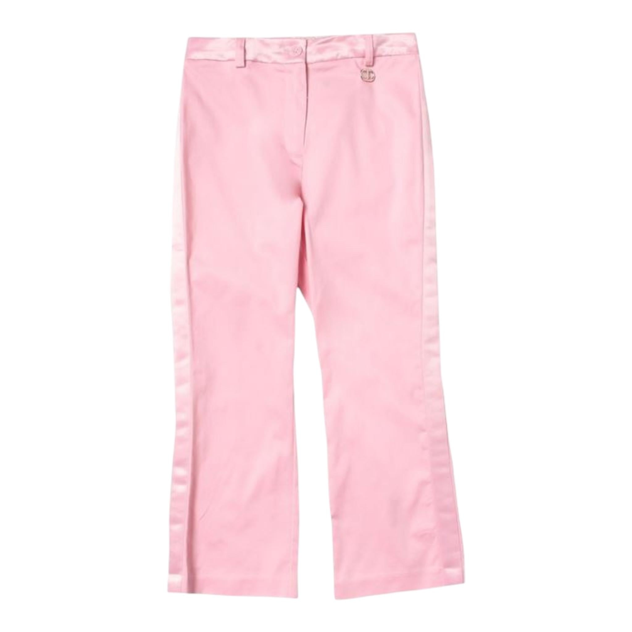 Twinset Pantalone Tinta Unita con Logo per Bambina 231GJ2012 ROSA TWINSET 