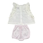 Marlu' Completo 2 Pezzi Camicia-Culotte per Neonata EP1917 PANNA MARLU' 