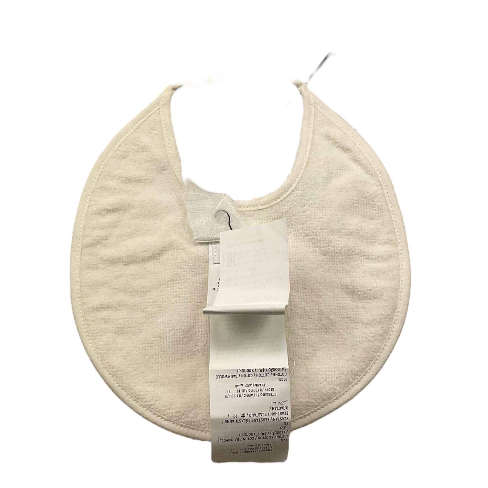 ELISABETTA FRANCHI bavetta tinta unita con loghi Panna per Neonata ENBA18 PANNA ELISABETTA FRANCHI 