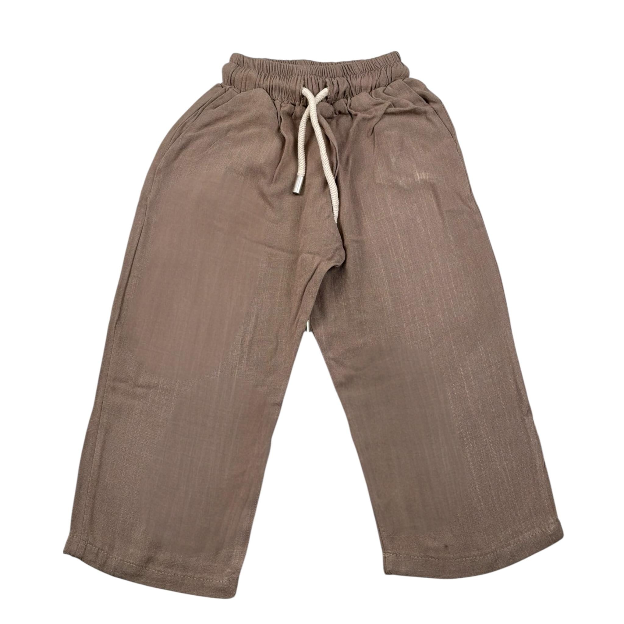Louis Dieudonne' Pantalone Tinta Unita con Elastico In Vita per Bambino LDPA01X MARRONE LOUIS DIEUDONNE' 