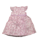 Ninnaoh Solid Color Dress with Pink Pattern for Baby Girl