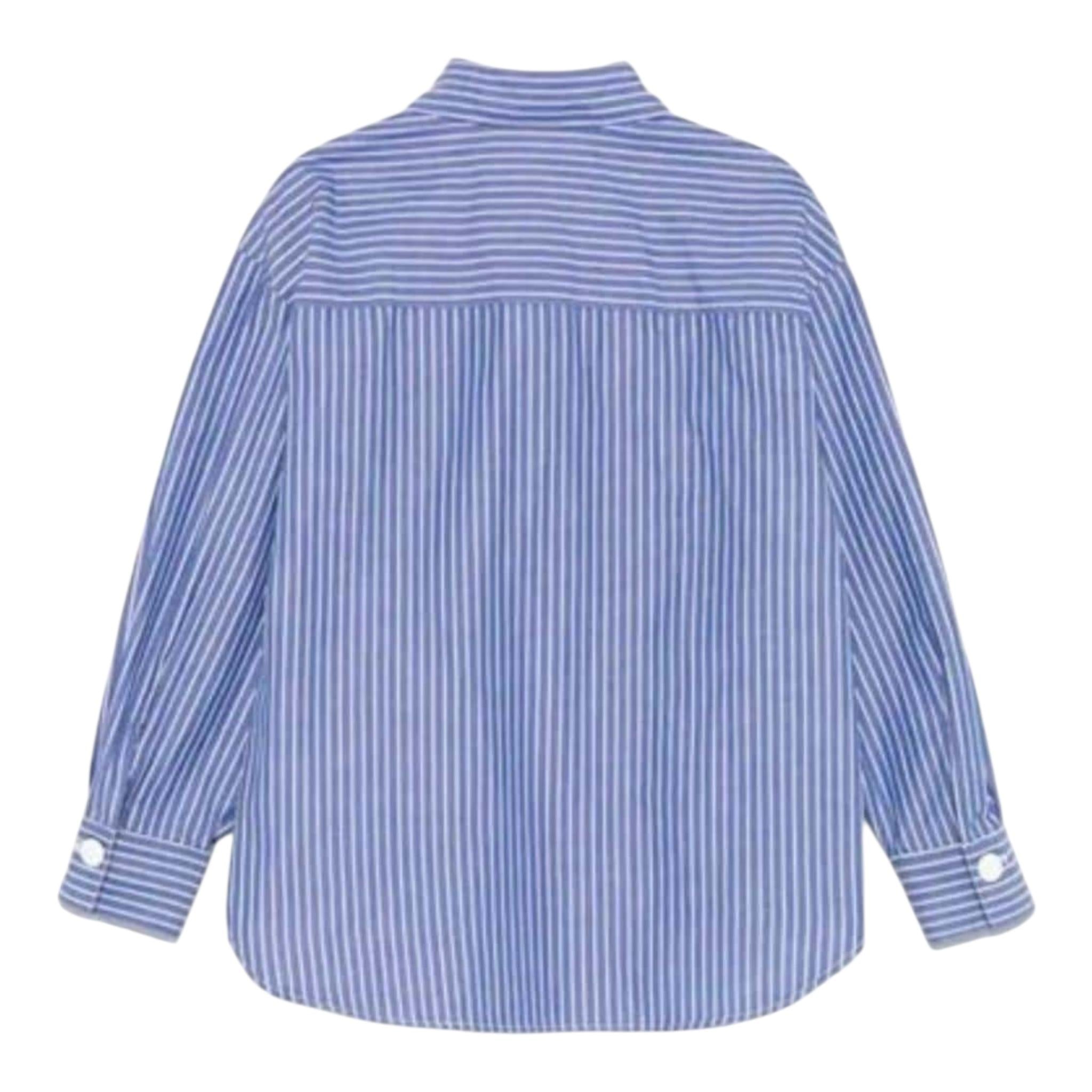 ELISABETTA FRANCHI camicia tinta unita con fantasia a righe Azzurro per Bambina EFCA243 AZZURRO ELISABETTA FRANCHI 