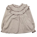 LA STUPENDERIA camicia manica lunga tinta unita fantasia floreale Bianco per Bambina TJCM44 BIANCO LA STUPENDERIA 