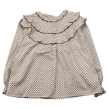 LA STUPENDERIA camicia manica lunga tinta unita fantasia floreale Bianco per Bambina TJCM44 BIANCO LA STUPENDERIA 