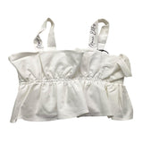 Marc Ellis White Ruffled Solid Top For Girls