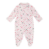 Chiara Long Sleeve Onesie Solid Color With Stars And Eyes Prints White For Newborn