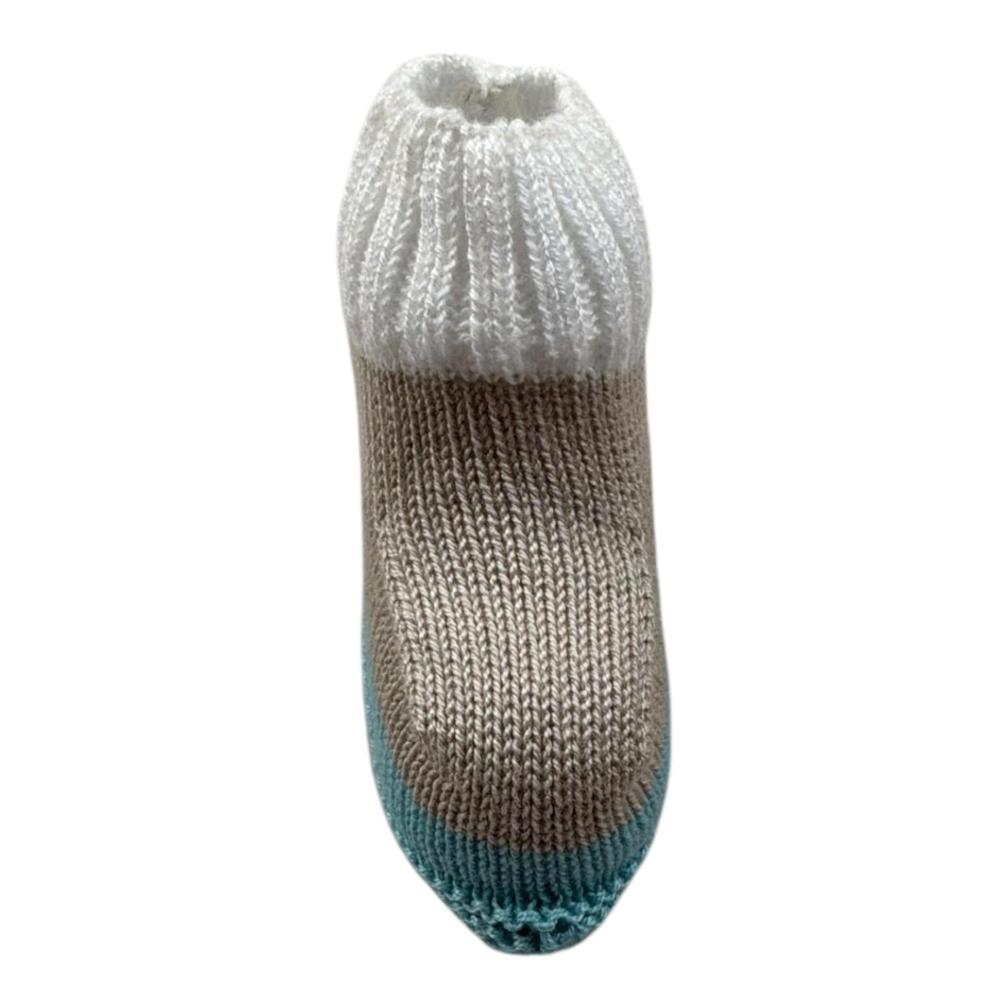 Juliana Babbucce Tricolore con Fantasia A Righe Azzurro per Neonato 25250 AZZURRO JULIANA 