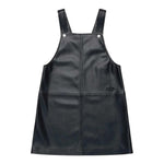 DIESEL salopette tinta unita in ecopelle Nero per Bambina J01937X NERO DIESEL 