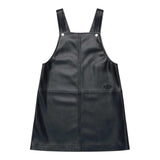 DIESEL salopette tinta unita in ecopelle Nero per Bambina J01937X NERO DIESEL 