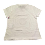 Emporio Armani T-Shirt Girocollo Tinta Unita con Ricami Logo per Bambina 3RD3D01 BIANCO EMPORIO ARMANI 