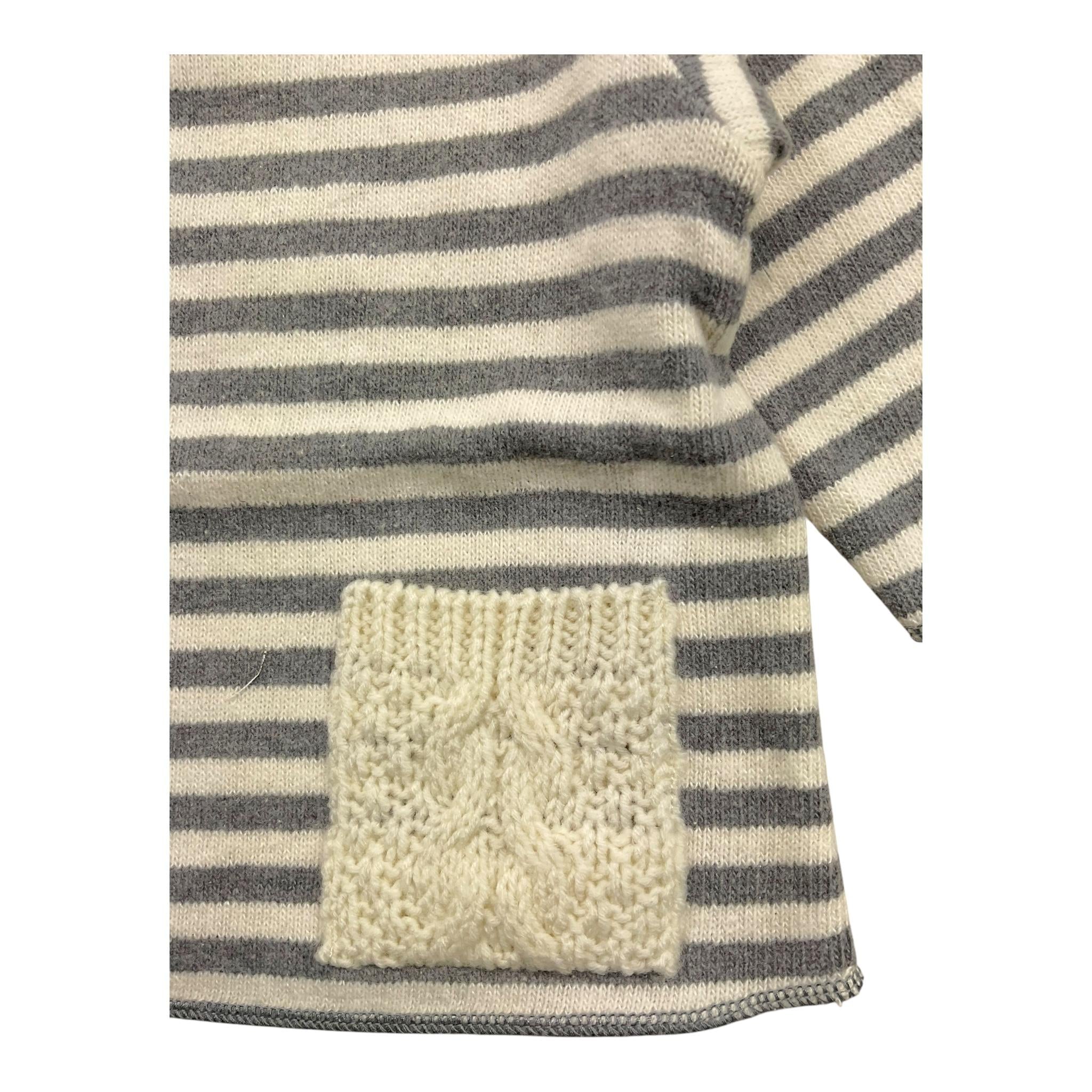 ZHOE & TOBIAH maglia bicolore con fantasia a righe Grigio/panna per Neonata KTT7 GRIGIO/PANNA ZHOE & TOBIAH 