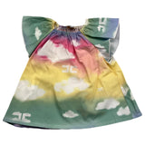 Elisabetta Franchi Half Sleeve Dress Multicolor Fantasy Print For Baby Girl