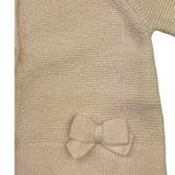 MINI BANDA cardigan tinta unita con fiocchi Beige per Neonata A740 BEIGE MINI BANDA 
