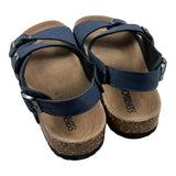 Colors Of California Sandal Solid Color With Contrast Sole Blue For Kids