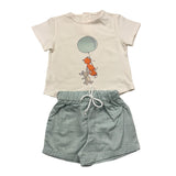 Valentina Bebes 2 Piece Set T-Shirt-Bermuda White For Newborn