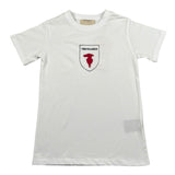 Trussardi T-Shirt Girocollo Tinta Unita con Logo per Bambino TBP26030TS BIANCO TRUSSARDI 