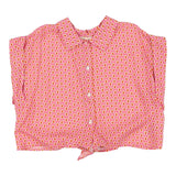 Dixie Pink Floral Print Half Sleeve Shirt For Girls