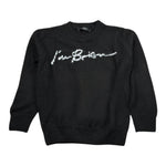 I'M Brian Maglia Girocollo Tinta Unita con Stampa per Bambino MA2622J NERO I'M BRIAN 