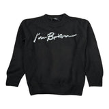 I'M Brian Maglia Girocollo Tinta Unita con Stampa per Bambino MA2622J NERO I'M BRIAN 