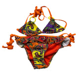 4Giveness 2 Piece Triangle Swimsuit - Multicolor Multi-Pattern Briefs for Girls