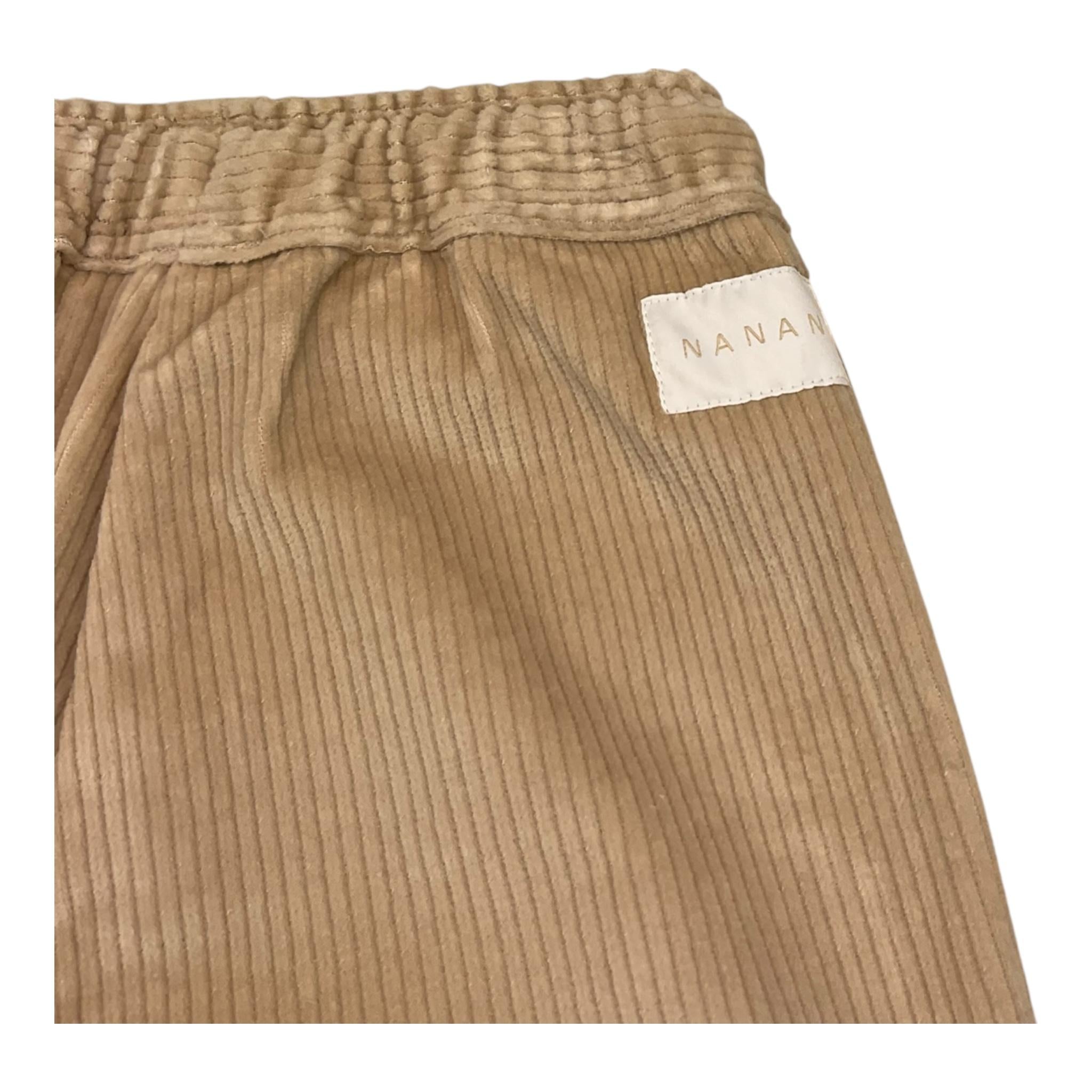NANAN pantalone tinta uita in velluto Beige per Neonato I24241N BEIGE NANAN 