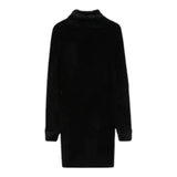 TWINSET abito tinta unita con pelliccia Nero per Bambina 242GJ3200 NERO TWINSET 