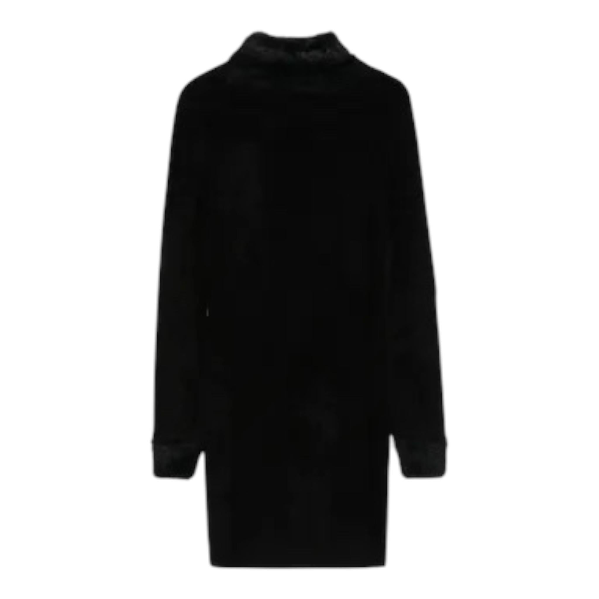 TWINSET abito tinta unita con pelliccia Nero per Bambina 242GJ3200 NERO TWINSET 