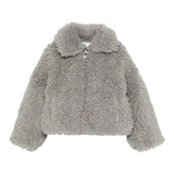 STELLA McCARTNEY pelliccia tinta unita con zip Grigio per Bambina TV2A87 GRIGIO STELLA McCARTNEY 