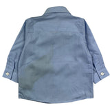 Never Too Long Sleeve Shirt Solid Color Blue For Boys