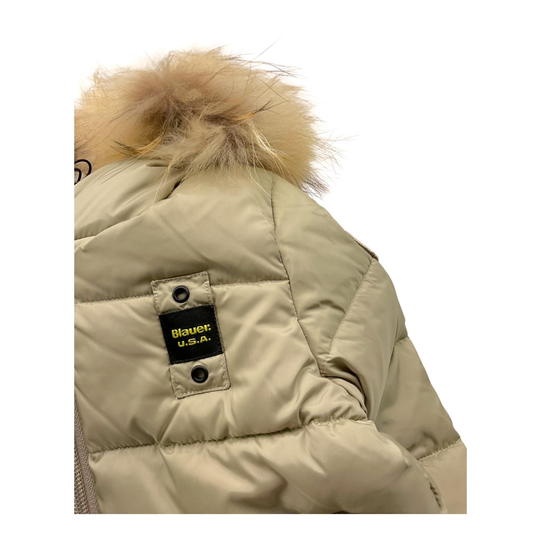 BLAUER giubbino tinta unita con zip e cappuccio Beige per Neonato 24WBBXC02550X BEIGE BLAUER 