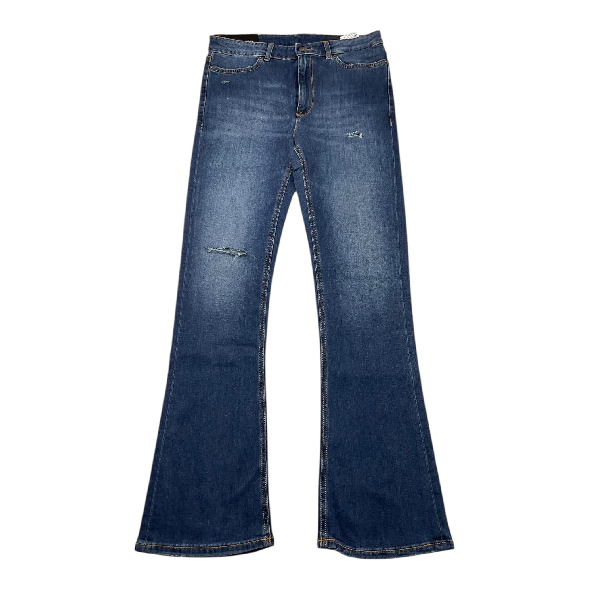 DONDUP jeans tinta unita modello zampa Blu per Bambina DFPA023 BLU DONDUP 