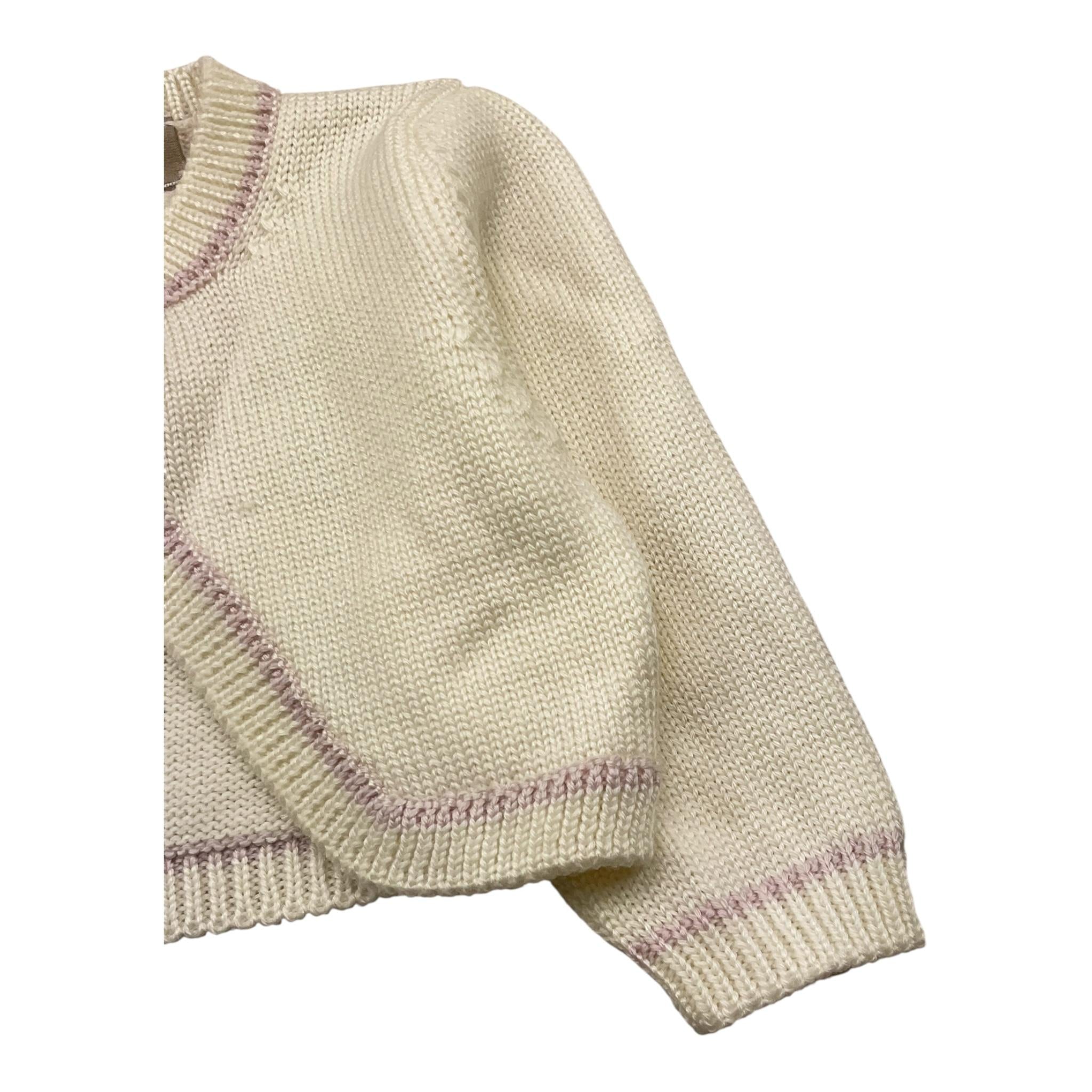 LA STUPENDERIA coprispalle tinta unita con profili in contrasto Panna per Neonata WBSC54 PANNA LA STUPENDERIA 