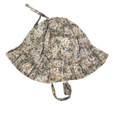 Caffe' D'Orzo Plain Color Hat Floral Pattern Beige For Baby Girl