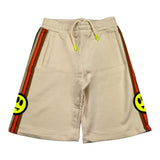 Barrow Kids Solid Color Tracksuit Bermuda Shorts With Beige Print For Boys