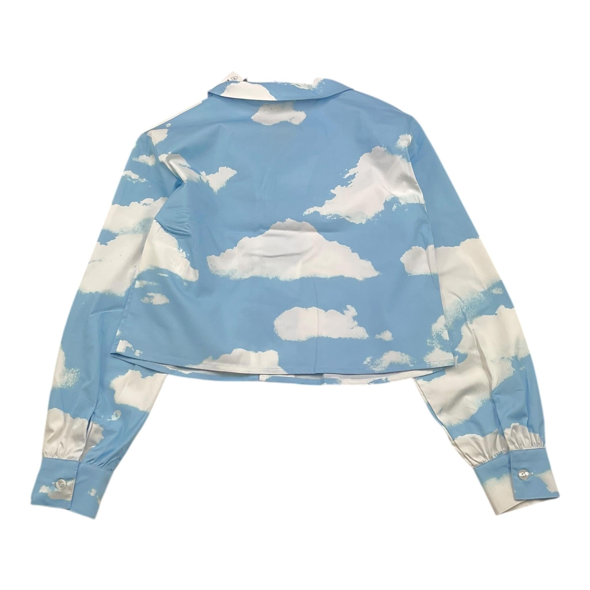 MOSCHINO camicia bicolore con fantasia Bianco/azzurro per Bambina HDC029 BIANCO/AZZURRO MOSCHINO 