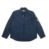 CP Company Plain Shirt With Pockets And Zip Blue For Boys