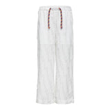 Missoni Plain Trousers With Elastic Waist White For Girls