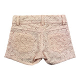 Little Bear Short Solid Color Perforated With Adjustable Waist Pink For Baby Girl