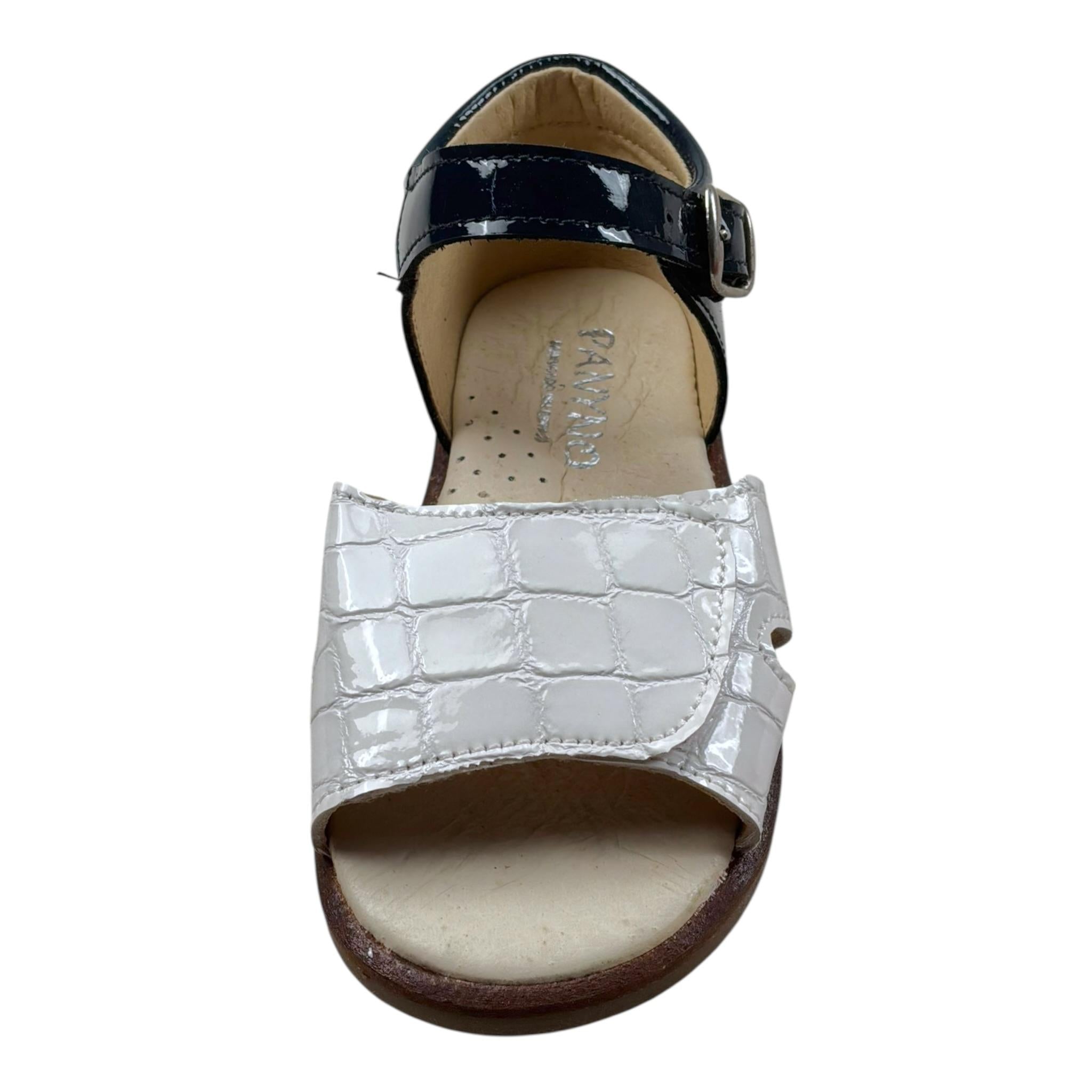 Panyno Sandalo Bicolore con Strappi Bianco/Nero per Neonata B2816N BIANCO/NERO PANYNO 