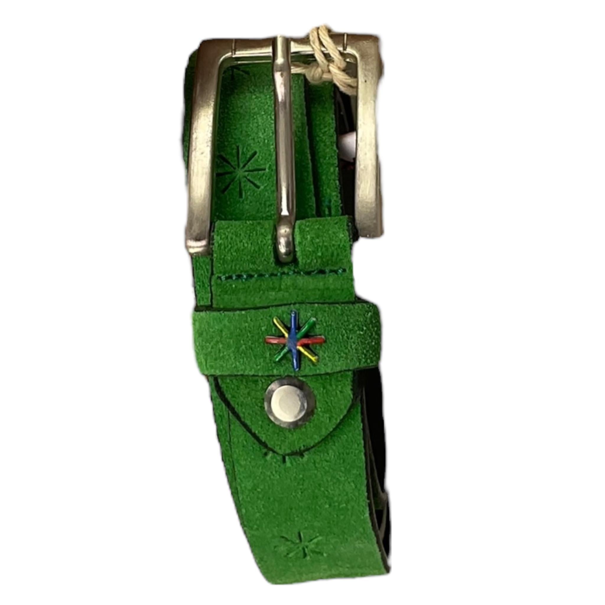 Manuel Ritz Cintura Tinta Unita con Loghi per Bambino MR0369 VERDE MANUEL RITZ 