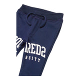DSQUARED2 pantalone tuta tinta unita con logo Blu per Neonato DQ2498 BLU DSQUARED2 