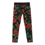DOLCE & GABBANA leggins tinta unita con stampe rose Nero per Bambina L5JP3JFS NERO DOLCE & GABBANA 